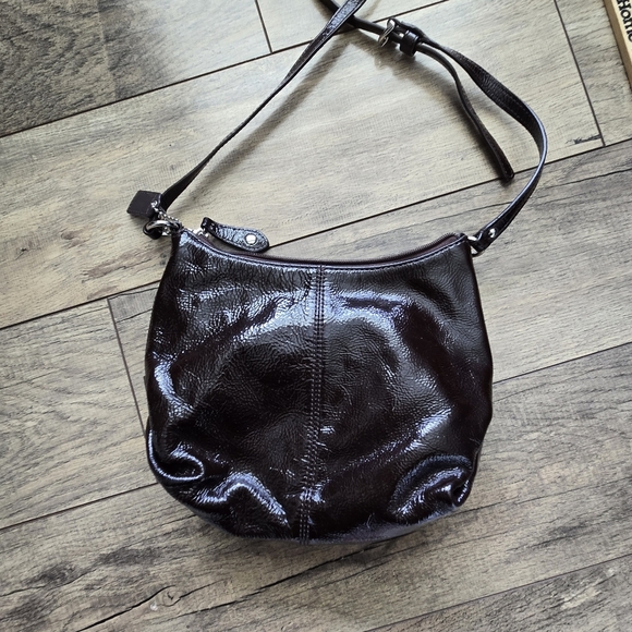 Coach Y2k Vintage Ashley Brown Patent Leather Crossbody Bag - Picture 12 of 14